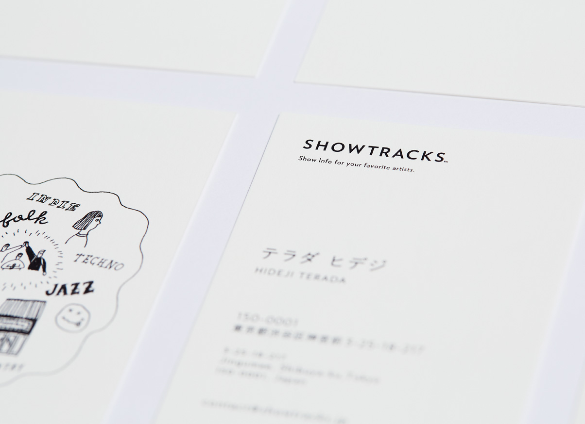 SHOWTRACKS name card